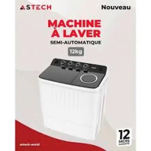 Astech Machine à laver semi-automatique - TWT12-B102-NL - 12kg 